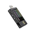 thumbnail image 2 of justharion Universal USB Mobile Phone Charger Tester Power Supply Portable Voltmeter Ammeter Detector Measuring Tool Testing Device Black Type 2, 2 of 9