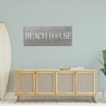 thumbnail image 2 of Stupell Industries Beach House Vintage Sign Rustic Shell Design Canvas Wall Art, 48 x 20, Design by Daphne Polselli, 2 of 5