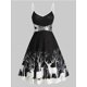 thumbnail image 1 of Vestido de invierno de Navidad para mujer, elegante vestido de manga larga abullonada con cuello de piel sintética, traje Midi para fiesta de Navidad y Año Nuevo, 1 of 4