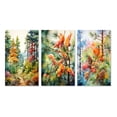 thumbnail image 2 of Designart "Pine Tree Autumn Euphony III" Floral & Botanical Wall Art Set Of 3 - Orange Tree Pine Canvas Set For Living Room Decor, 2 of 7