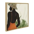 thumbnail image 2 of Kate and Laurel Sylvie So So Tropical Framed Canvas Wall Art by Mary Joak, 22x22 Natural, Beautiful Decorative Feminine Art for Wall, 2 of 6