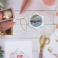 thumbnail image 6 of 3drose, Paddling with Dolphins, 3 Seaside Girls in Boat Pet Dolphins, 3 inch Snowflake Porcelain Ornament, 6 of 7