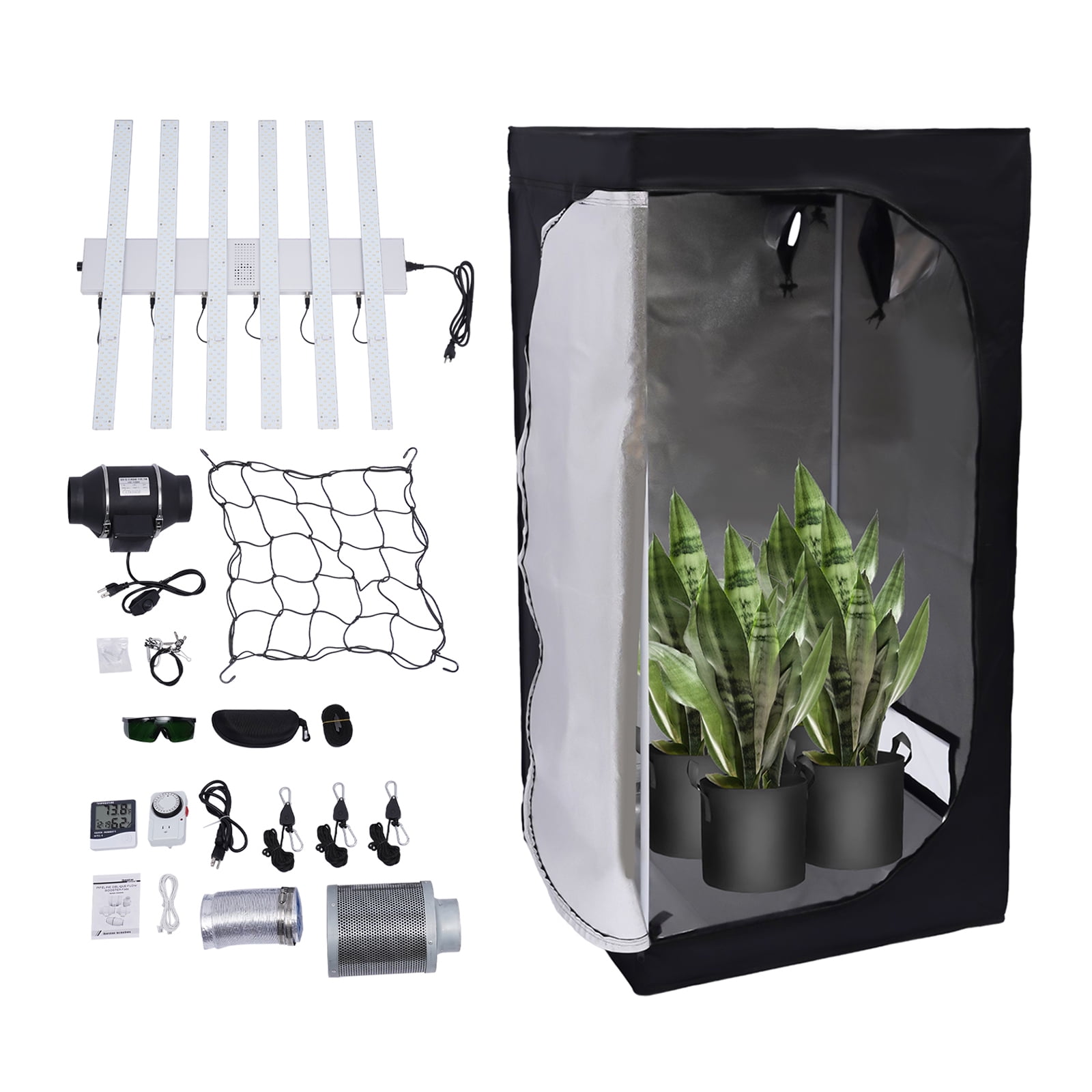 Miumaeov Grow Tent Kit, Complete Dimmable Full Specturm Grow Tent