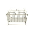 thumbnail image 2 of Spectrum Diversified Ashley Steel Stackable Wire Basket with Raised Feet and Looped Handles, Modular Stacking Bin System for Kitchen Countertop and Desk Organization, Medium, Satin Nickel, 2 of 12