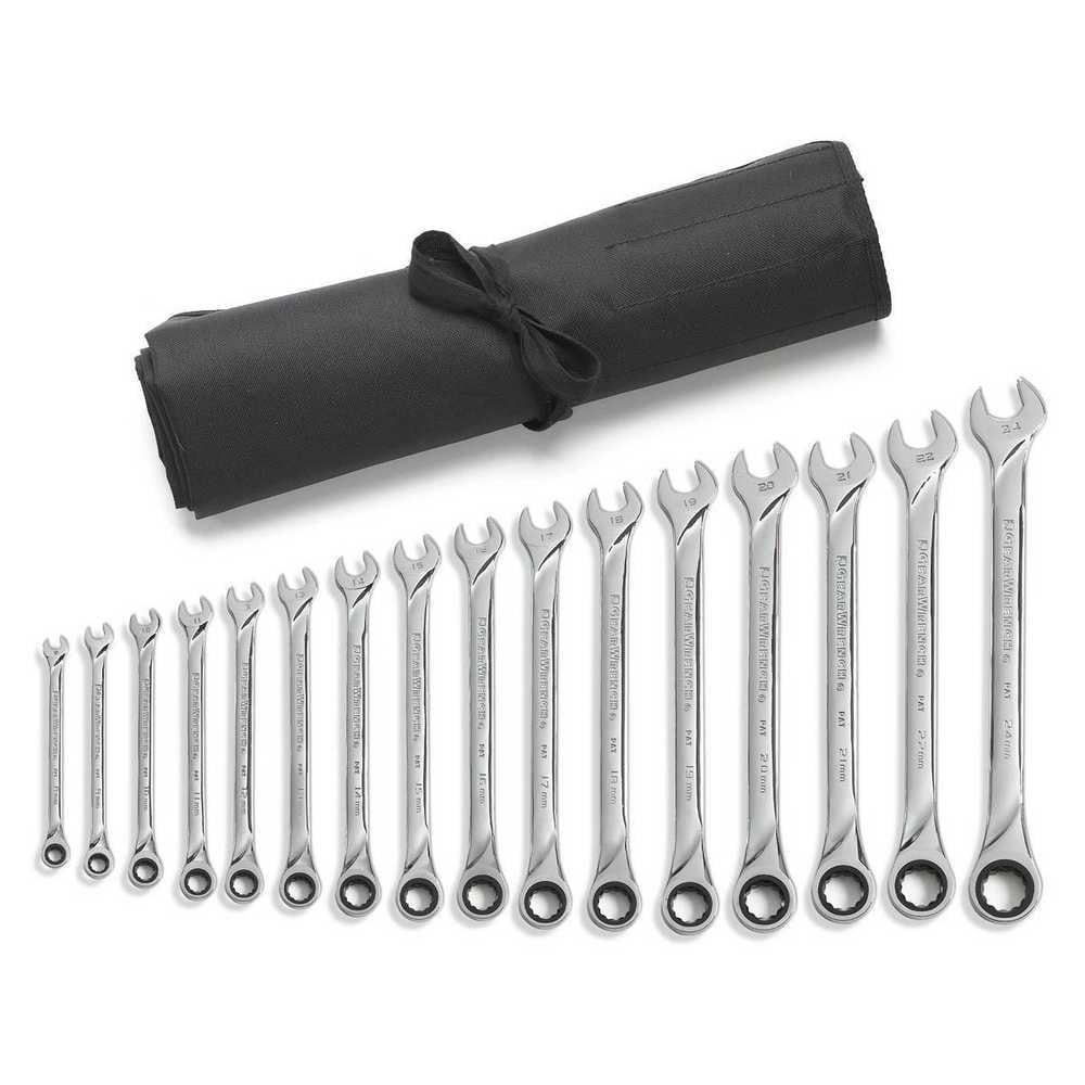 Gearwrench85099R Ratcheting Wrench Set, 16 Pc. XL Combination Metric