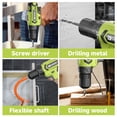 thumbnail image 4 of 20V MAX Cordless Drill Set with Battery & Charger, 280 in-lbs Power Drill Kit, 2-Speed (0-1400 RPM), 21+1 Torque, 3/8" Keyless Chuck, 30pc Drill/Driver Bits, LED Light for Wood/Metal/Concrete(Green), 4 of 9