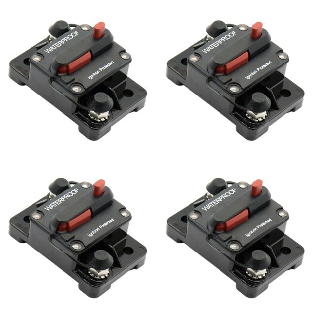 Disyuntor de de Amplificador de 4 Piezas, 12/32 V, Estéreo de sonido para Barco Y Automóvil en Línea para Coche shamjiam Disyuntor manual