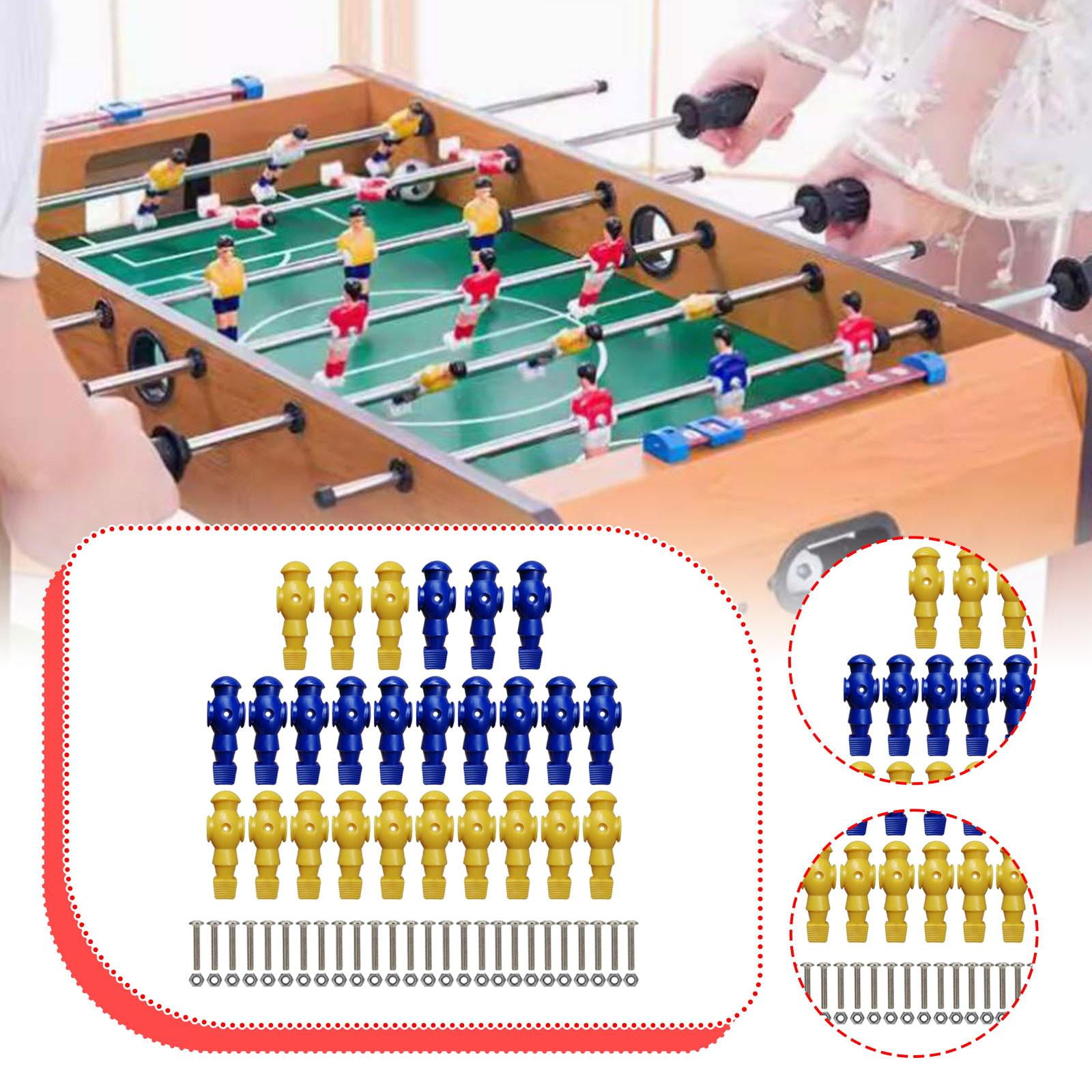 Dualoai 26 Pieces Table Soccer Foosball Men Repair Parts, Entertainment Foosball Blue Yellow
