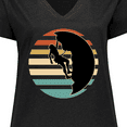 thumbnail image 4 of Inktastic Rock Climbing Mountain Climber Silhouette Women's Plus Size V-Neck T-Shirt, 4 of 5