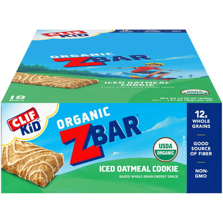 Clif Kid® Organic ZBar™ Iced Oatmeal Cookie Baked Whole Grain Energy Snack 18-1.27 oz.