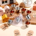 thumbnail image 4 of Roshtia Set de 25 vasos de chupito de acero inoxidable con tarjetas, 4 of 7