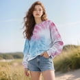 thumbnail image 6 of Bovemsi Womens Sweatshirts Women's Tie Dye Patterned Sweatshirt Round Neck Oversized Novel Interesting Fall Fashion Outfits 2025 Clothes, 6 of 9