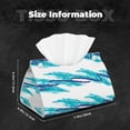 thumbnail image 5 of Lsque Northern Lights Printed Long Tissue Box Cover Holder, Facial Paper Organizer Dispenser,Triangle with Bottom Belt, PVC Leather Decorative Organizer, 5 of 7