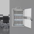 thumbnail image 5 of 24 Slots Cell Phone Cabinet  Lockable Wall Mounted Locker Box Silver for Office, 5 of 13