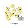 thumbnail image 3 of 40in Battery Powered Bee String Lights, Portable Honeybee LED Decoration for Walls Windows and Outdoor Spaces, Eco-Friendly Festive Lights for Party or Home Decor, 3 of 7
