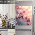 thumbnail image 4 of Dailycode Dishwasher Magnet Cover Magnetic Fridge Door Cover Home Kitchen Decor, Pink Peach Blossoms, 23"x 26", 4 of 6
