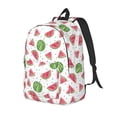 thumbnail image 1 of Disketp Hand Drawn Watermelon print Canvas Backpack Lightweight Travel Daypack Student Rucksack Laptop Backpack-, 1 of 5