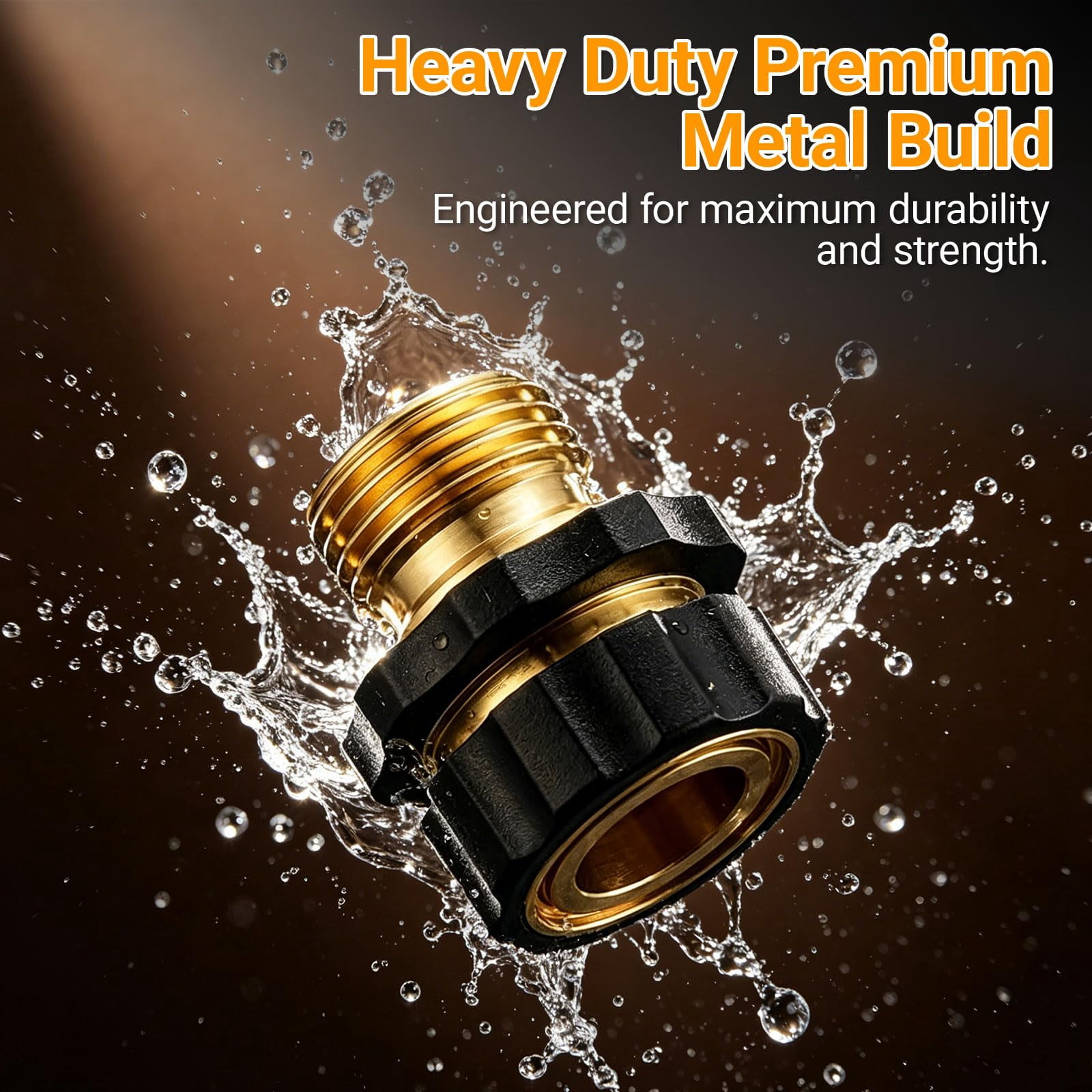 3/4 Inch Garden Hose Quick Connector, Quick Connect Hose Fittings with Gasket, Robust and lightweight structure
