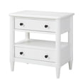 thumbnail image 3 of Glavbiku Mid-Century Nightstand with 2 Drawers & Shelf,White Bedside Table for Bedroom,Adult, 3 of 8