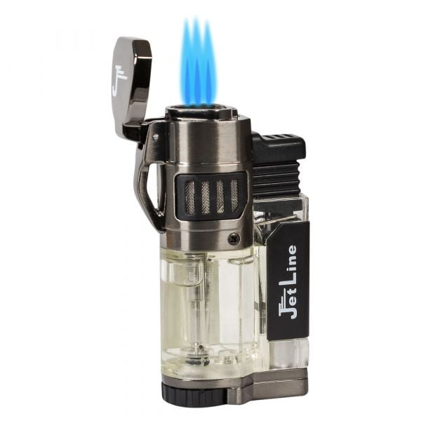 Jetline Diego Triple Torch Cigar Lighter Gunmetal with Punch Cutter