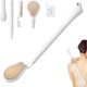 thumbnail image 1 of wonima11 Back Scrubber for Shower, 19’’ Detachable Long Handle Shower Body Scrubber for Wet or Dry Brush, Adjustable 2-in-1 Back & Body Brush with Medium Soft Bristles for Deep Cleaning(White), 1 of 1
