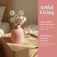 thumbnail image 3 of Unique Bargains Geometric Plastic Tall Decorative Bud Vase Pink 4.7" x 4.7" x 5.7", 3 of 5