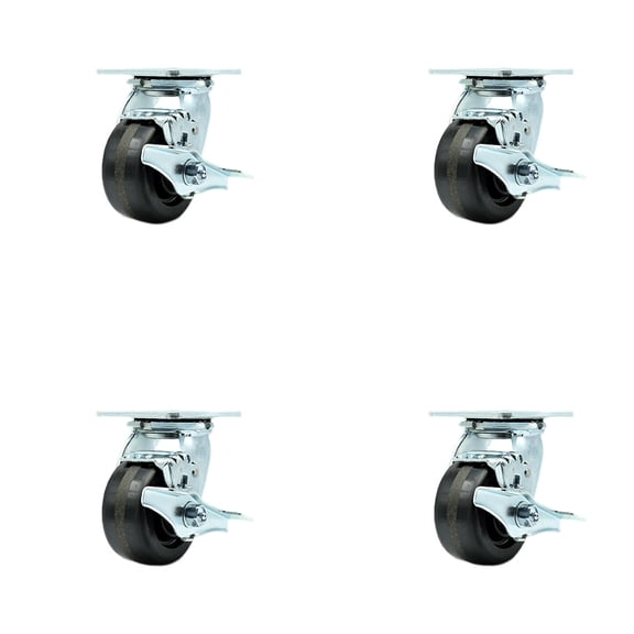 Greenlee Caster Set – MA6065 GMX Cart –4 Swivel with Brakes - Set of 4 - SCC