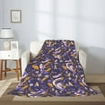thumbnail image 2 of Sikiie Snake And Floral Cozy Flannel Fleece Throw Blanket: Lightweight & Thick for All Seasons - Perfect for Women, Men, & Kids"40"x30", 2 of 6