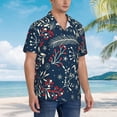 thumbnail image 2 of Lsque Merry Christmas pattern Hawaiian Shirt for Men, Unisex Summer Beach Casual Short Sleeve Button Down Shirts-Small, 2 of 9