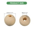 thumbnail image 2 of 100Pack 18mm Natural Wood Spacer Beads, 8mm Large Hole Unfinished Round Wooden Beads, 2 of 7