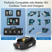 2 Packs 18 Volt 3.0Ah Lithium BL1830B Battery and DC18RC Charger Compatible with Makita 18V Battery BL1815 BL1820B BL1830 BL1840B BL1850B BL1860B