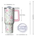 thumbnail image 2 of OBREWU Pioneer Flower Tumbler with Handle and Lid,Pioneer Flower 40oz Double Wall Vacuum Insulated Tumbler,Cups Gift for Women and Men, 2 of 7