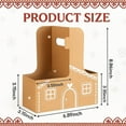thumbnail image 3 of Hometravel Gingerbread House Drink Carrier, DIY Holiday Beverage Box with Handle, Christmas Party Favor Packaging for Gifts, Festive Celebrations, 3 of 9