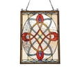 thumbnail image 2 of CHLOE Katherine Victorian Tiffany-glass Window Panel 24" Tall, 2 of 3