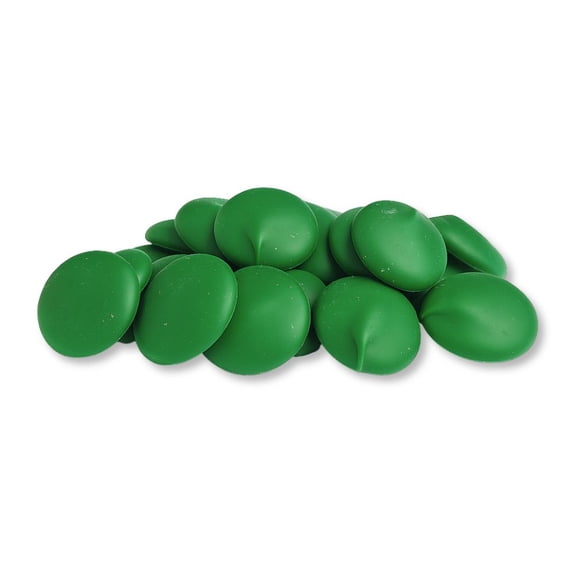 Merckens Dark Green Vanilla-Flavored Candy Coating & Melting Wafers - 5 lb