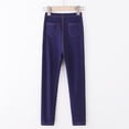 thumbnail image 5 of WQNVRNR Girls Stretchy Leggings Elastic Waist Slim Fit Comfortable Fall Casual Pants Navy 8 Years, 5 of 7