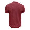 thumbnail image 4 of Men's Crew Neck Short Sleeve Pullover Waffle Knit Shirts Daily Comfortable Fitted Basic T-Shirt-Wine-M, 4 of 5