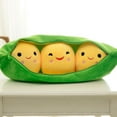 thumbnail image 6 of Soumake 25Cm Stuffed Pea Toy Soft Plush Elastic Cartoon Zipper Closure Smiling Face Filled Plant Doll Kids Boys Girls Companion Pillow Toy Sofa Bedroom Decoration Doll Practical, 6 of 8