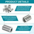 thumbnail image 3 of Thread Adapters Sleeve Reducing Nut, 12Pcs M8x1.25 Male to M6x1 Female Repairing Insert Nut Screw Reducer Conversion 303 Stainless Steel Fastener 6mm, 3 of 7