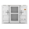 thumbnail image 1 of Bowery Hill Table Console Industrielle en Métal à 6 Tablettes, Blanc Sable, 1 of 7