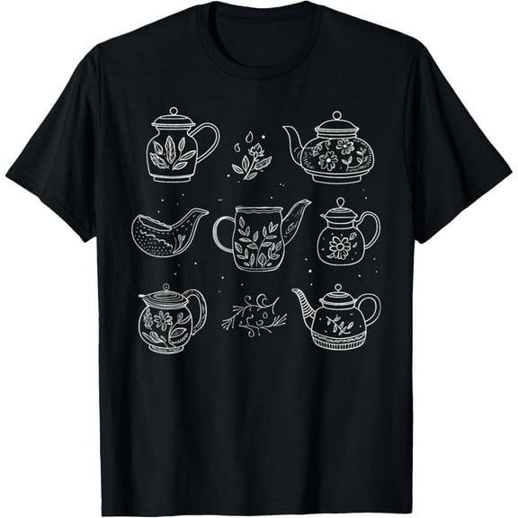 Cottage Core Teacup, Teapot Tea Set Cottagecore Aesthetic T-Shirt