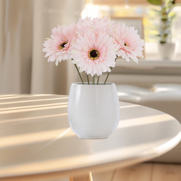 RKSTN artificial flowers for outdoors 6 Pc Set Of Artificial Chrysanthemum Silk Flowers 10.23 In Suitable For Mother's Day Easter Family Kitchen Wedding Decoration