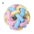 thumbnail image 3 of Greeniant Bola de campana colorida para mascotas, juguete con sonido Molar resistente a los dientes, bola de goma, eliminación de manchas, mordedor, Suministros para perros  L, 3 of 8