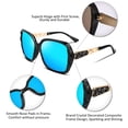thumbnail image 3 of Gafas de Sol Polarizadas para Mujer FEISEDY Cuadradas Brillantes B2289, 3 of 8
