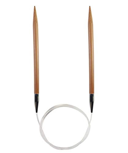 ChiaoGoo Circular 24 inch (61cm) Bamboo Dark Patina Knitting Needle Size US 8 (5mm) 2024-8