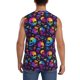 thumbnail image 4 of Fotbe mushroom rainbow color Skull Men's Camiseta sin Mangas Estampada para Hombres, Playera Casual para Gimnasio, Entrenamiento, Playa-XX-Large, 4 of 7