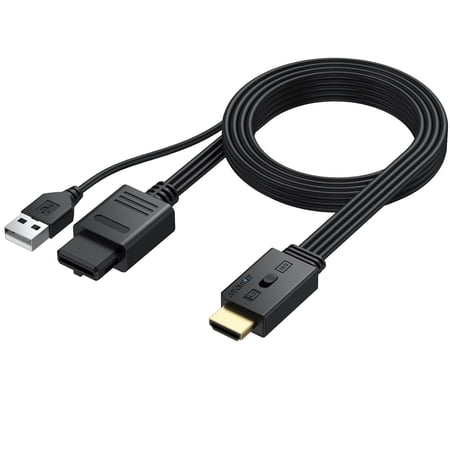 AUTOUTLET N64 to HDMI Converter Supports 1080P(60hz) Output 4:3 & 16:9 Aspect Ratio Switch Retro Gaming Adapter for N64 NGC SNES on Modern TVs
