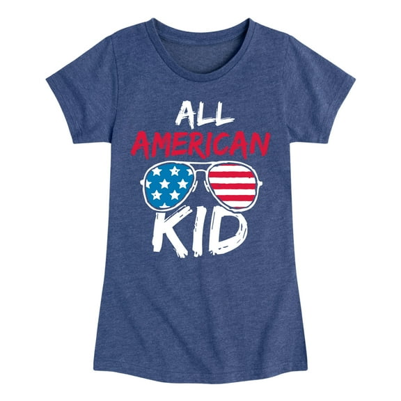 Instant Message - All American Kid - Toddler & Youth Girls Short Sleeve Graphic T-Shirt