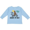 thumbnail image 3 of Inktastic 2nd Birthday Bear on Bicycle 2 Year Old Boys or Girls Long Sleeve Toddler T-Shirt, 3 of 5