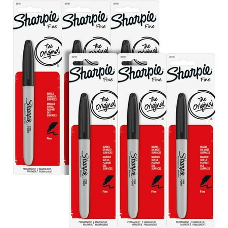 Sharpe Sharpie Permanent Fine Point Black Ink Marker (Pack of